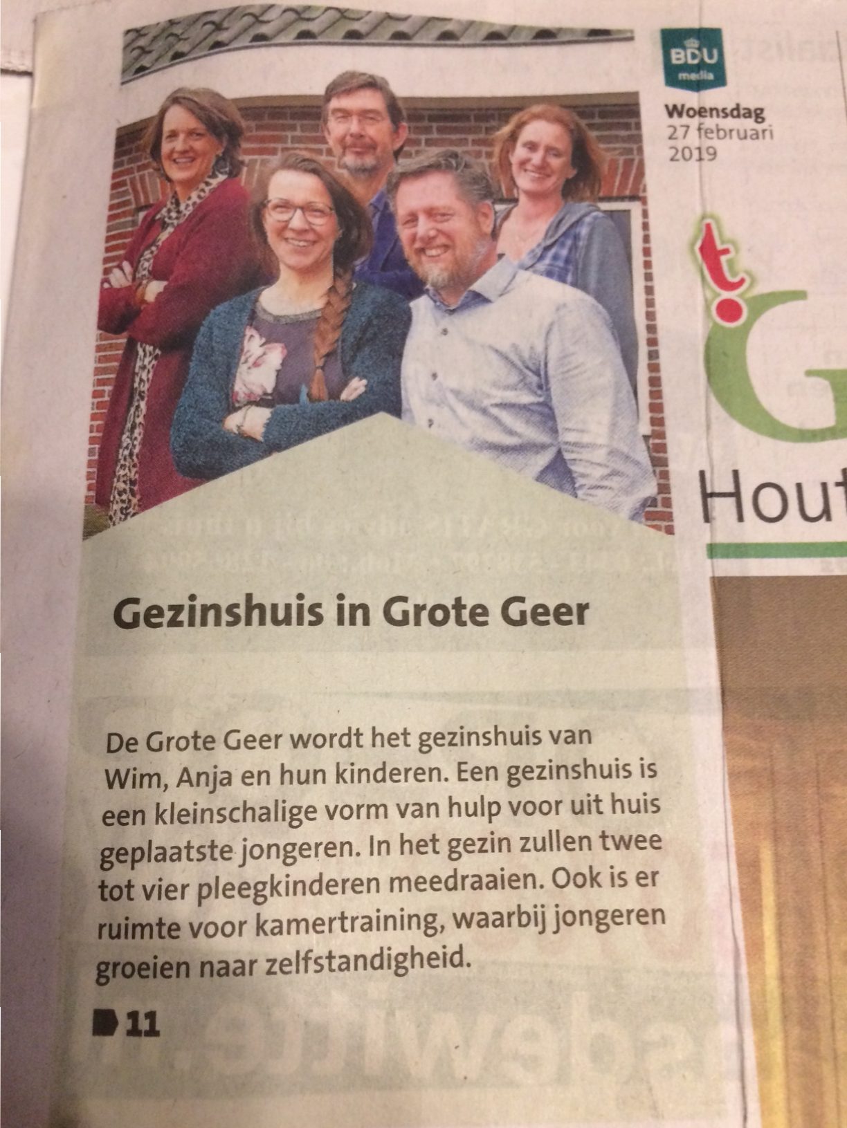 Media Gezinshuis de Grote Geer Houten